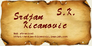 Srđan Kićanović vizit kartica